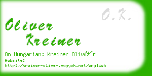 oliver kreiner business card